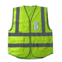 5 Pockets High Visibility Safety Vest with Reflective Strips